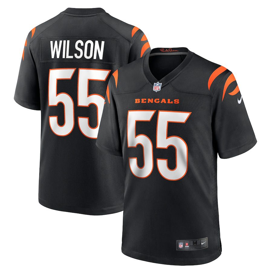 Men Cincinnati Bengals #55 Logan Wilson Nike Black Game NFL Jersey